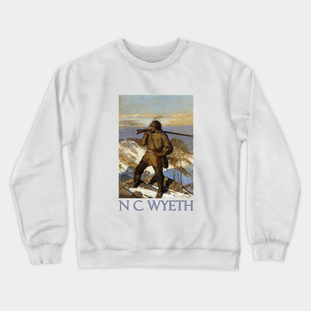 Frontiersman by N C Wyeth Crewneck Sweatshirt by Naves